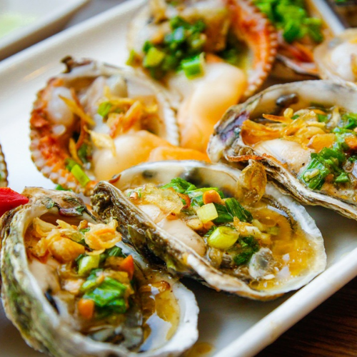 Hàu Nướng Mỡ Hành